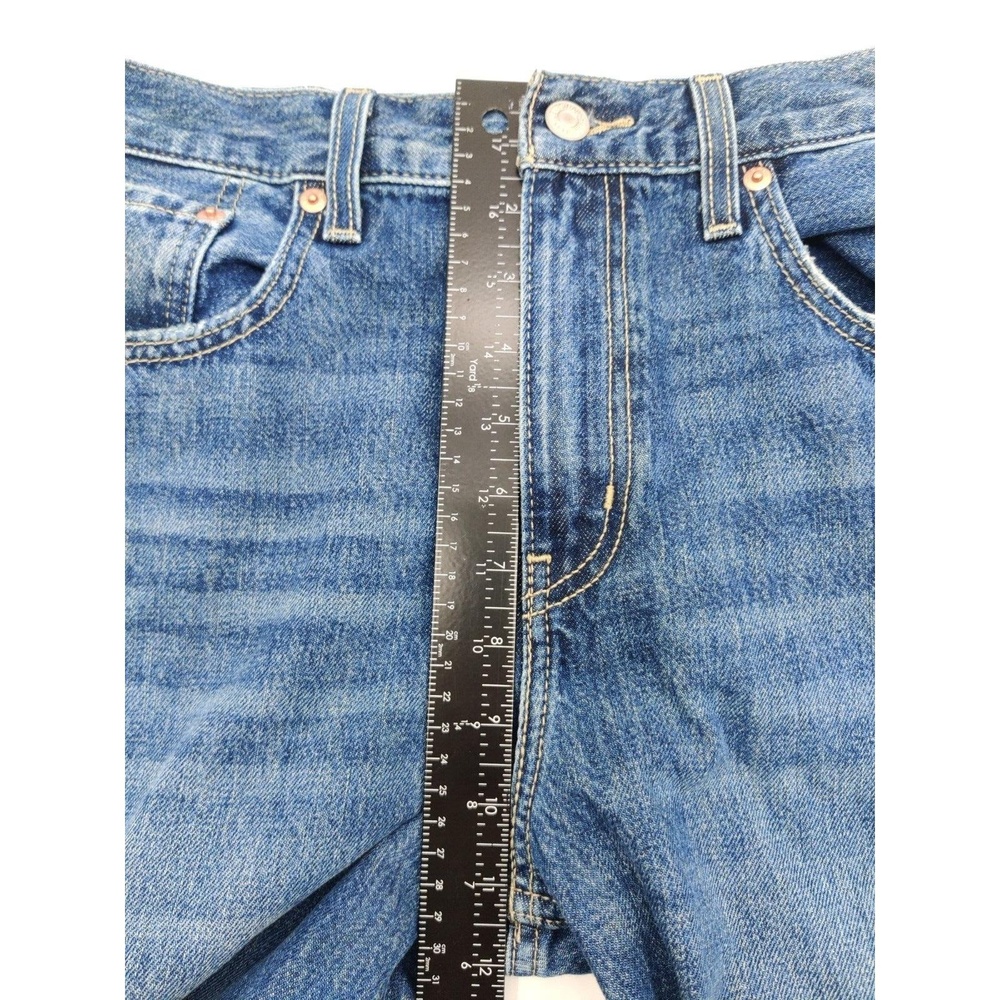 Levi's Size 30x30 Men's Low Pro Straight Jeans Med Wash Blue Jeans Distressed - Picture 11 of 14